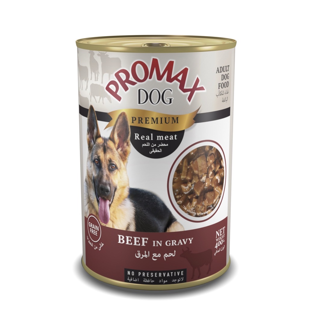 Promax canned dog food - Beef in Gravy