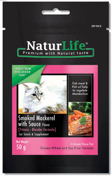 NaturLife Cat Snack Smoked Mackerel with Sauce
